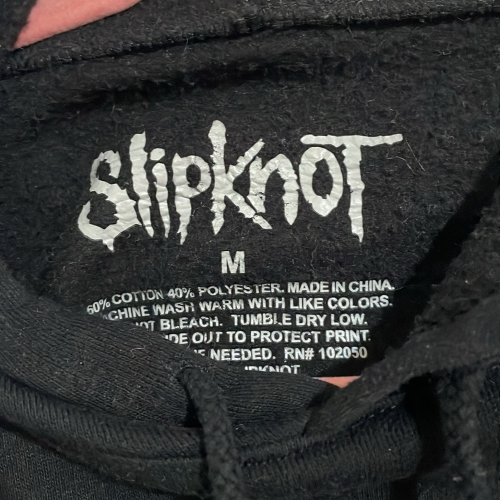 Slipknot Hot Topic Raw Hem Crop Top Hoodie - Picture 4 of 11